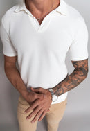 Camisa Polo Italiana Tricot Branca
